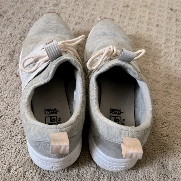 KEDS Grey Cloth Sneakers Girls Size 2.5 kids GUC cute comfy - Picture 4 of 6